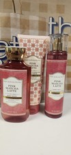 Bath Body Works Pink Matcha Latte 3 PC Set, Body Wash/body Cream Body Mist