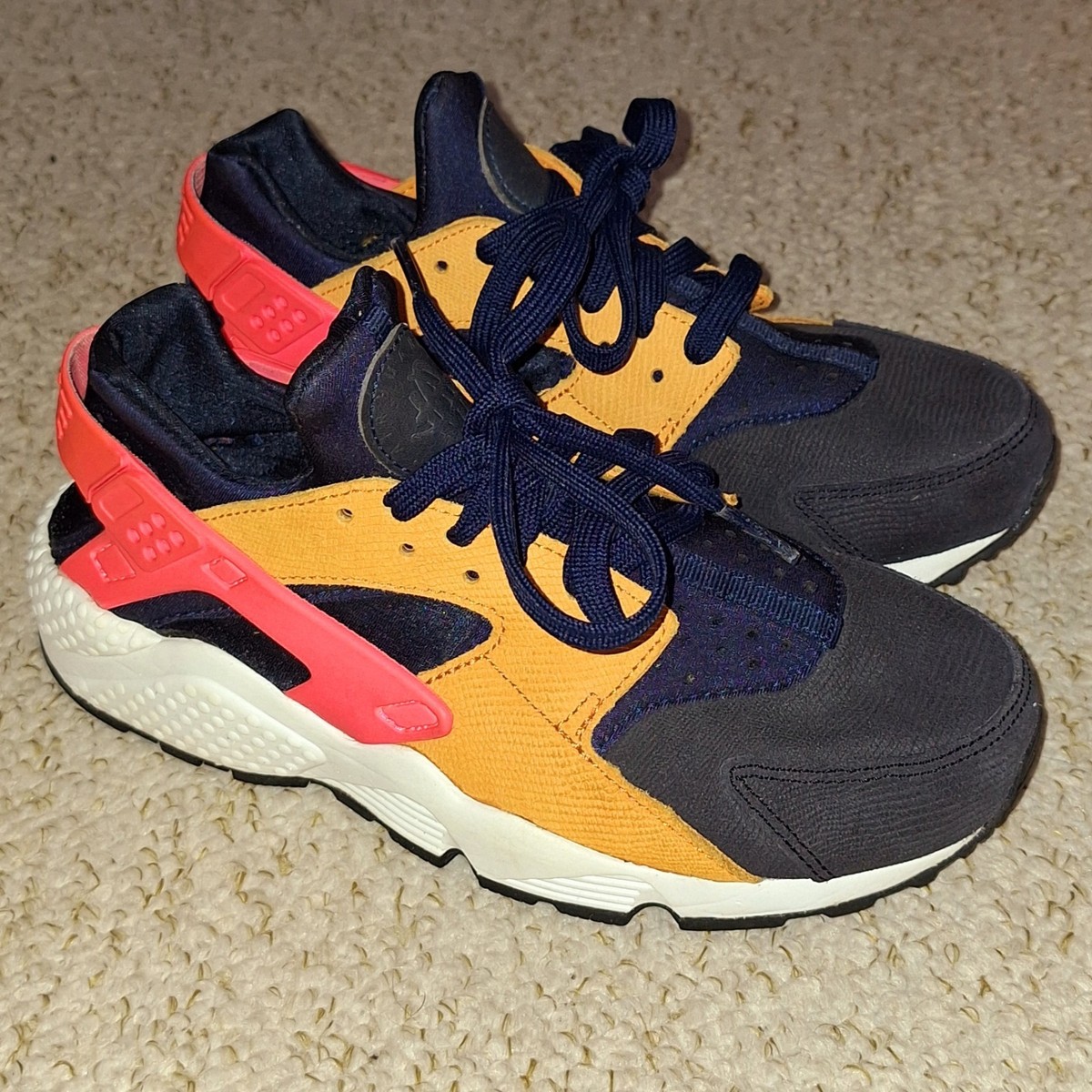 black pink and orange huaraches