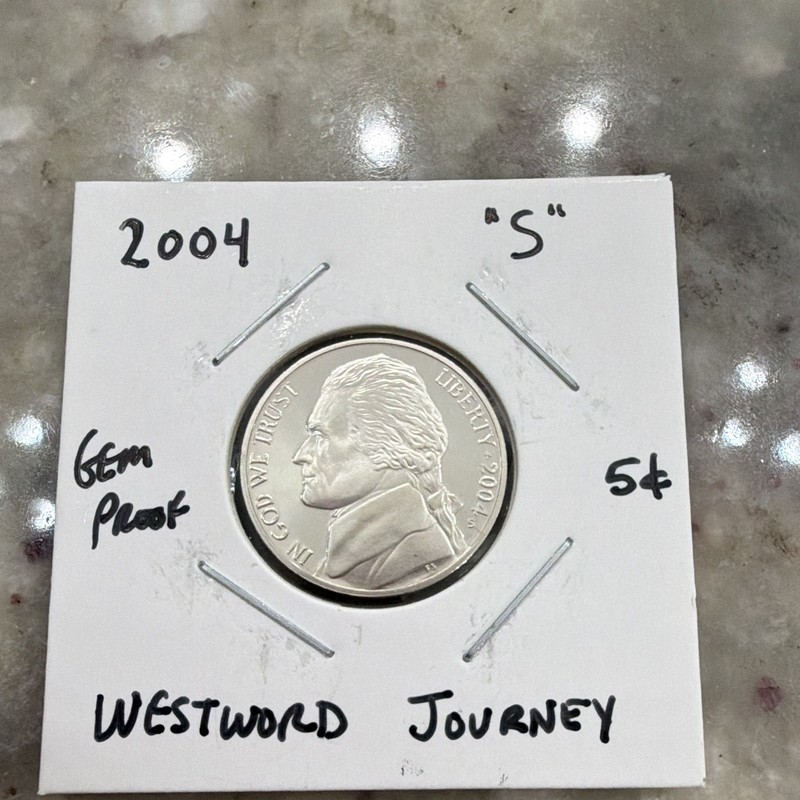 2004-S Jefferson Nickel Proof 5C San Francisco Mint Westward Journey
