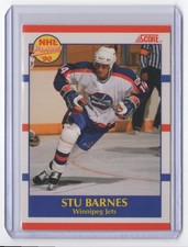 1990-91 Score Hockey Stu Barnes Rookie Winnipeg Jets #391