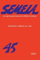 Semeia 45 Thinking Biblical Law Dale Patrick Taschenbuch Kartoniert / Broschiert