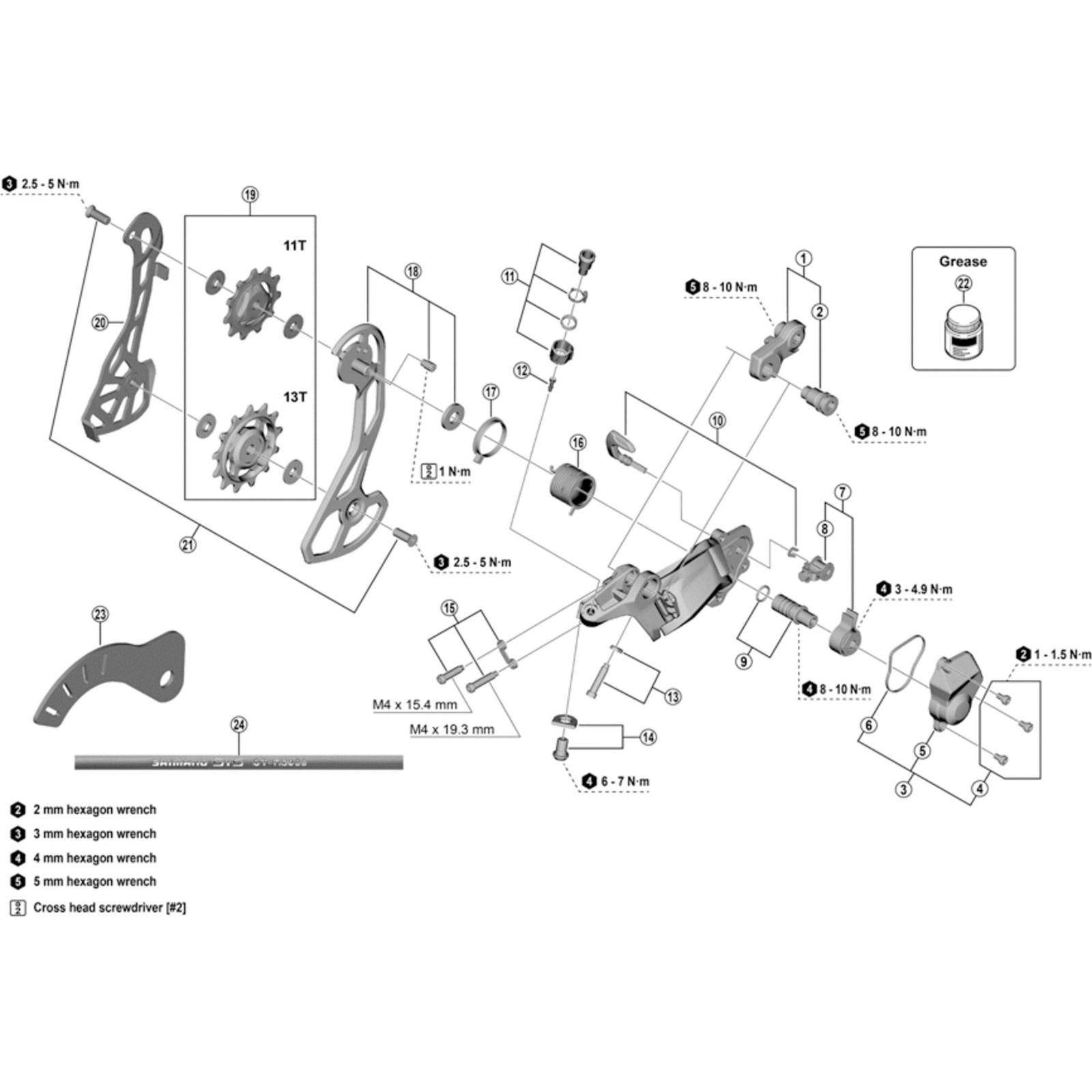 Shimano Spares RD-R7000 cable fixing bolt and plate