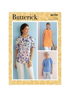 Schnittmuster Top Butterick B6730 A5 6-14 (Gr. 32-40) Deutsche Anleitung