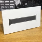 Apple Watch Strap Band 49mm Black Charcoal Trail Loop Black Titanium Finish S/M