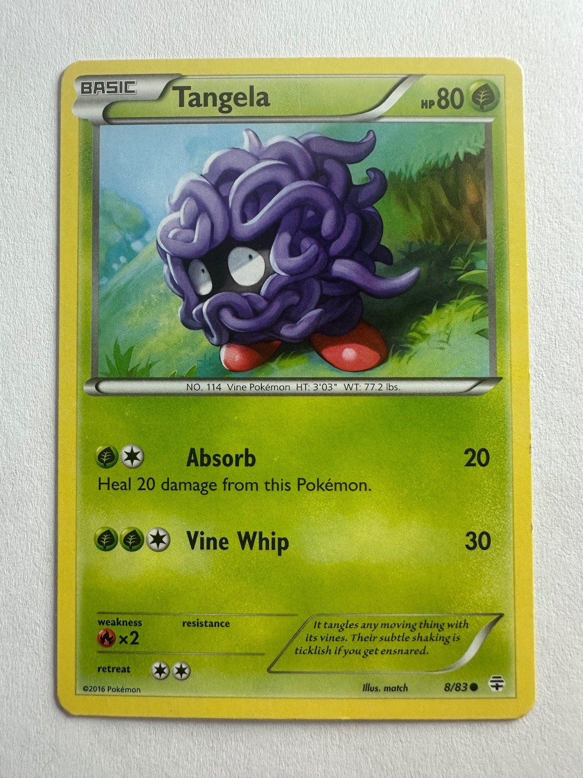 Tangela 8/83 Common Generations Pokemon Lightly Played