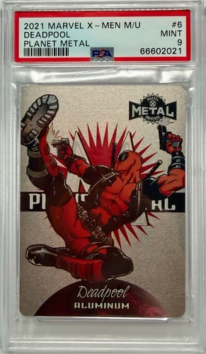 2021 Marvel Metal Universe X-Men Deadpool Planet Metal #6 PSA 9 MINT