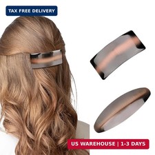 French Barrette, 2PCS Geometric Hair Barrette Vintage Oval Hair Clip Retr