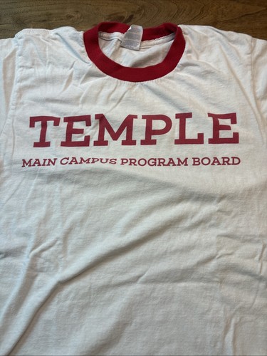 Temple Main Campus Program Board T Shirt White Size Small - Picture 2 of 11