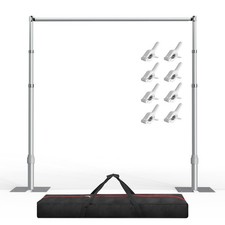 10x10ft Heavy Duty Backdrop Stand Kit, Adjustable Pipe and Drape Photo Booth ...
