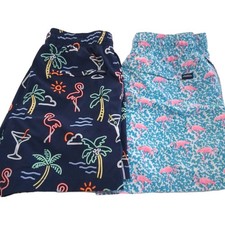 Chubbies Swim Trunks Domingos Are For Flamingos / Neon Lights 5.5" Stretch NWOT