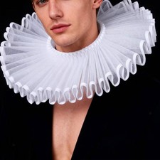 Ruffled Neck Collars Steampunk Costume Accessories Elizabethan for Gothic Party