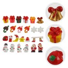 24pcs Xmas Resin Decor Christmas Tabletop Adornment Christmas Landscape