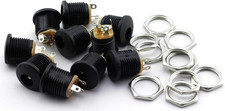 MEETOOT 10 Pack 5.5Mm X 2.1Mm 3 Pin Female DC Power Jack Panel Mount Screw Nut K