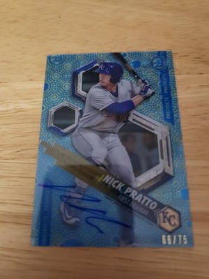 2018 Bowman High Tek Prospects Ocean Blue Tidal AutoNick Pratto # (AU, RC) /75