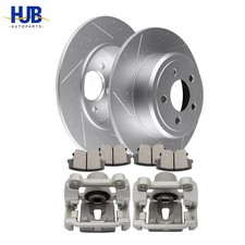 2x Rear Brake Calipers Rotors 4x Ceramic Pads Kit For 09-18 Dodge Challenger 2x Rear Brake Calipers Rotors 4x Ceramic Pads Kit For 09-18 Dodge Challenger