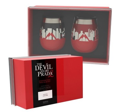 PRADA トランプ 2セット 赤・黒　終売品　貴重 In Hand | The Devil Wears Prada 2 Wine Tumbler Set 12oz Cinema