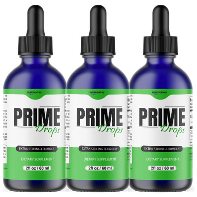 Prime Drops Oral Supplement, Support for Male Health - 2floz | 60ml , 3 Bottles