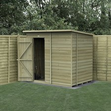 Forest 4LIFE 7x5 Shed Pent Single Door No Window Wood Garden Shed Free Delivery