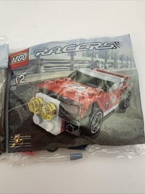 LEGO Racers 7801 & 7802 Ferrari Challenge Sealed Poly
