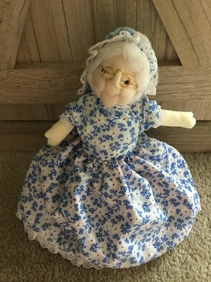 Doll Topsy Turvy Little Red Riding Hood Granny Big Bad Wolf 8'' Tall Cloth Fabric