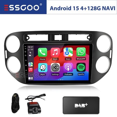 DAB+ Android15 Autoradio Carplay GPS Nav Für VW Tiguan 5N / GOLF Plus 4+128G DVR