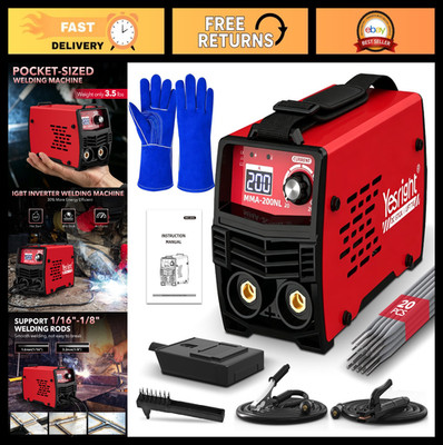 Portable 200A Mini Stick Welder, 110V IGBT Inverter, 20 Rods & Gloves, DIY Tool