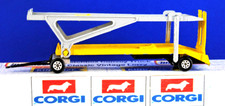 1:64 Corgi AUTO CAR DOUBLE-DECK TRANSPORT Drag Trailer YELLOW & GREY Made in UK