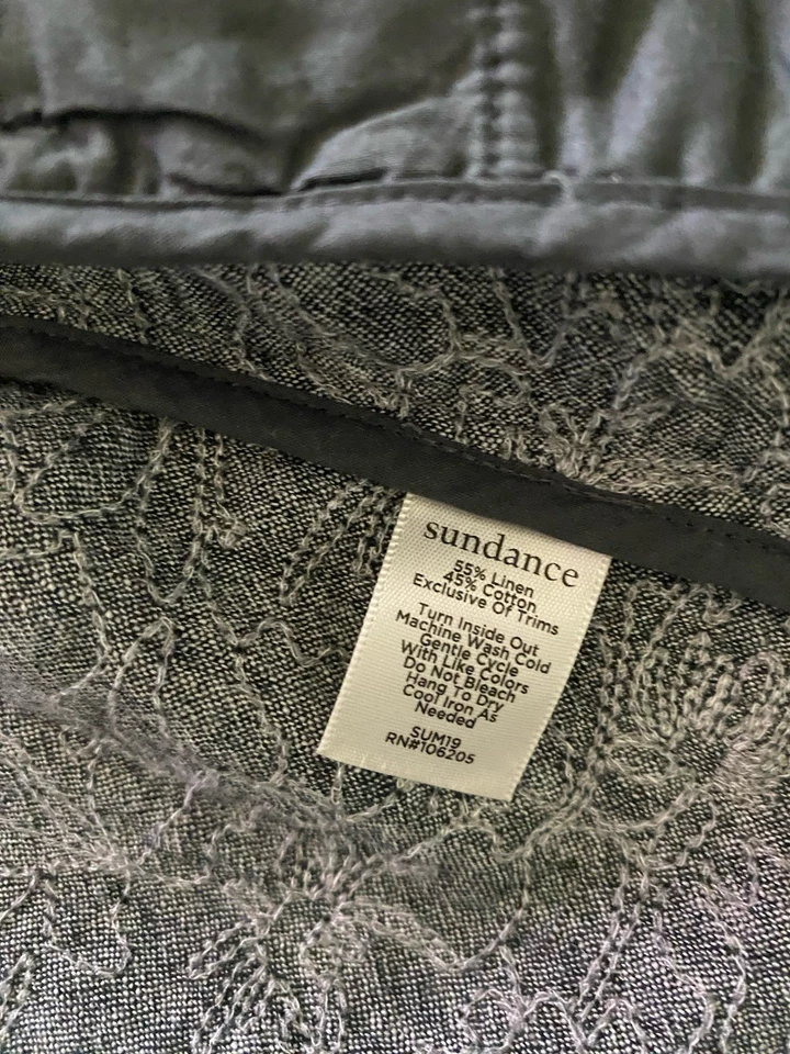 Sundance женщин Blazer льняной смеси серый минималистский тихий роскошный капсулы размер Med - Изображение 3 из 4