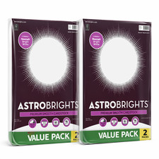 Astrobrights Bright White Cardstock 8.5x11 65lb 176Gsm 80 Sheets 2 Pack 160 To