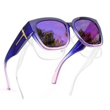 FancyPink Polarized Fit Over Glasses Sunglasses for Women UV Protection -Mirr...
