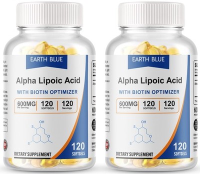 Alpha Lipoic Acid - 600mg Per Serving - 240 Softgels