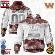 Personalized Washington Football Team Commanderss Hoodie Lightweight Adult S-5XL