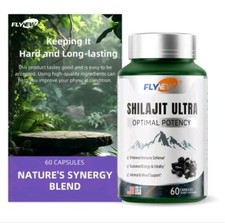 Unleash Vitality FLYNEW Shilajit Ultra 60 Caps - Supercharge Immunity  Energy
