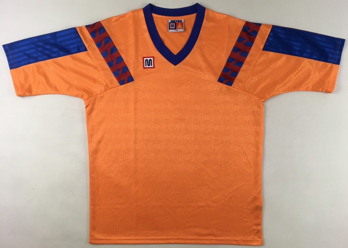 Meyba FC Barcelona 1992 away final Wembley orange remake shirt