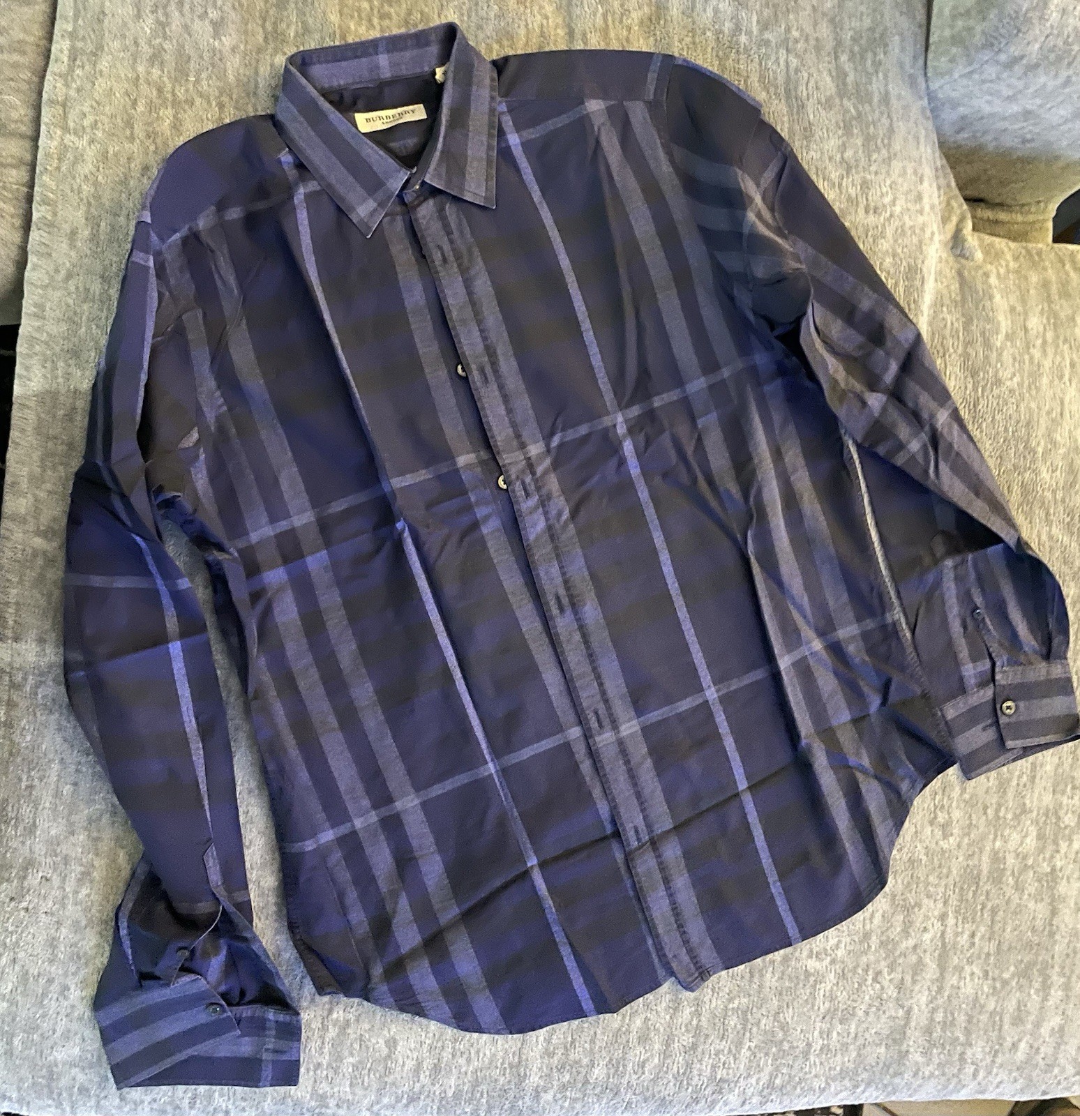 Burberry Checkered Long Sleeve Button-Up Shirt