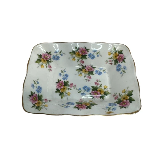 Royal Victoria Fine Bone China Trinket Dish Floral Design Vintage