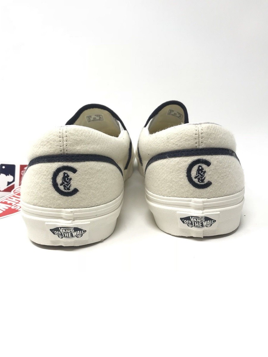 Vans Cubs Classic Slip On Wool Shoes VANS Cubs Chicago Wool MLB Classic Slip On WOOL Shoes RARE  main image 3
