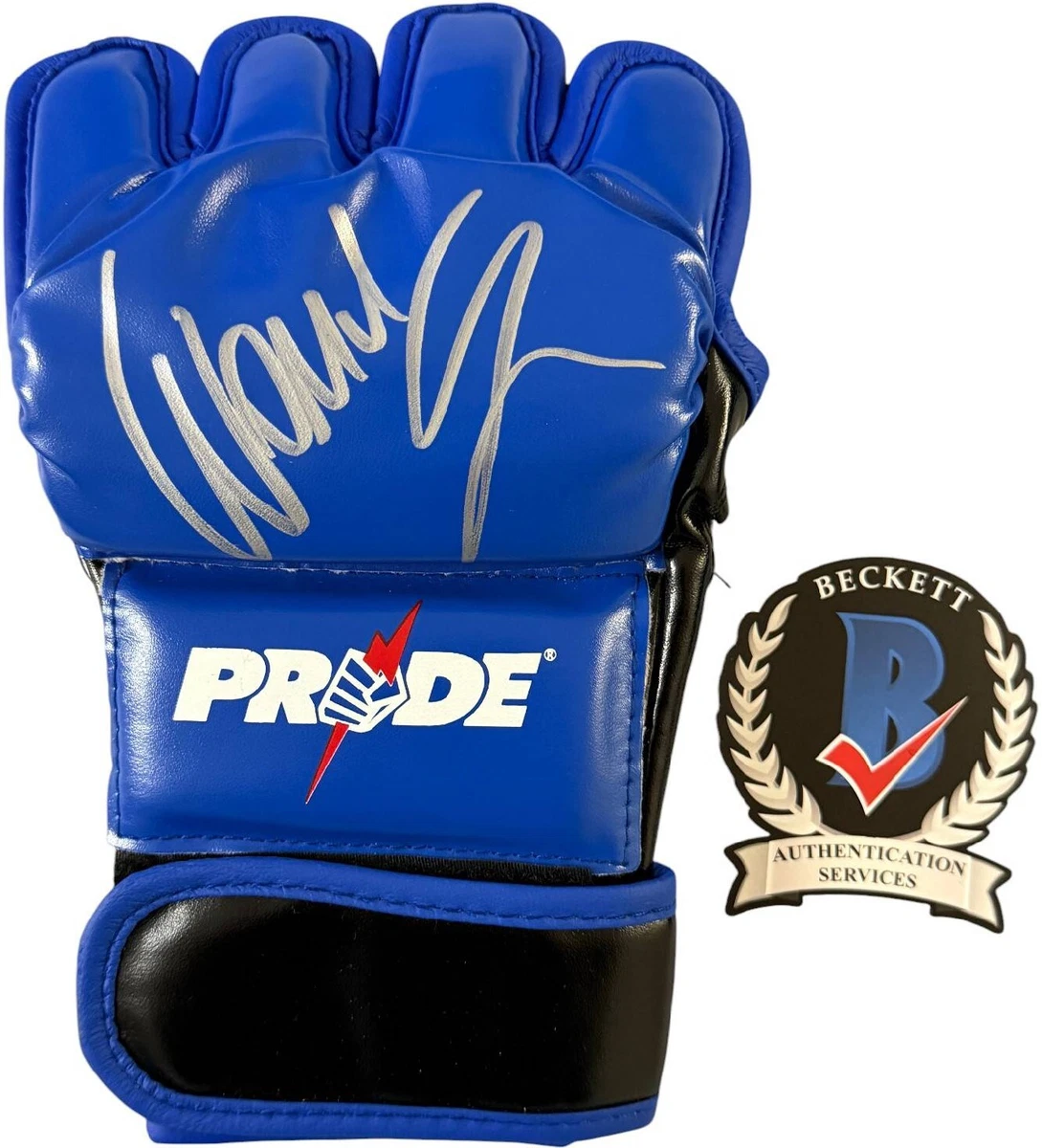 Gant MMA PRIDE FC Whitebolt Dédicacé Par Fedor Emelianenko - Pièce Rare De Collection
