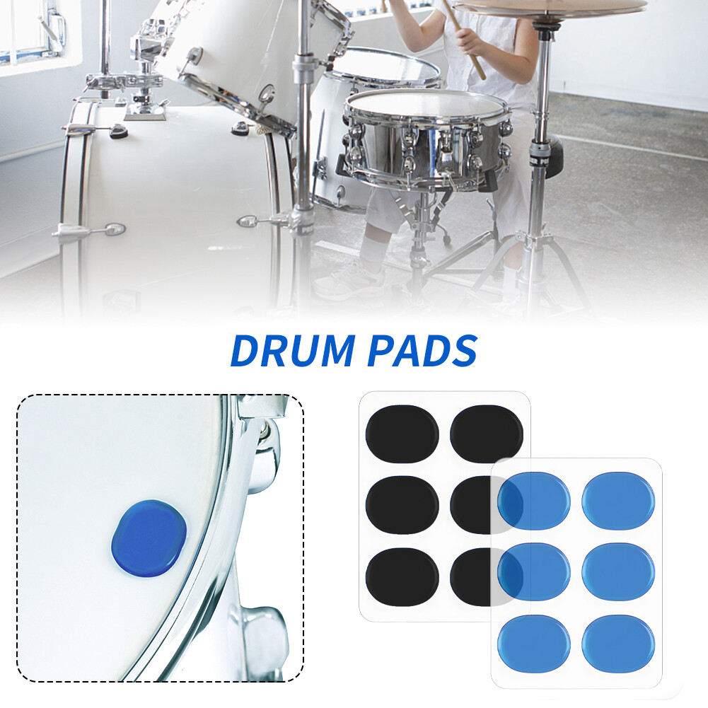 12pcs 2 Colors Drum Dampener Cymbals Gel Pads Soft Improve Sound Shock
