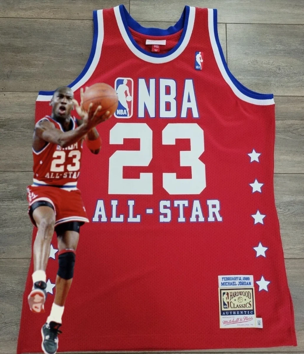 NBA All-Star East Michael Jordan 1989 Authentic Jersey By Mitchell & Ness -  Red - Mens