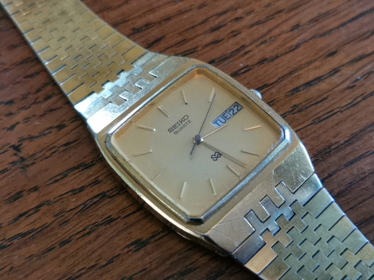 Seiko 8223 5160 Mens S2 Quartz Day Date Watch Working All Original
