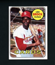 Lou Brock 1969 Topps (HOF) St. Louis Cardinals #85 NM+