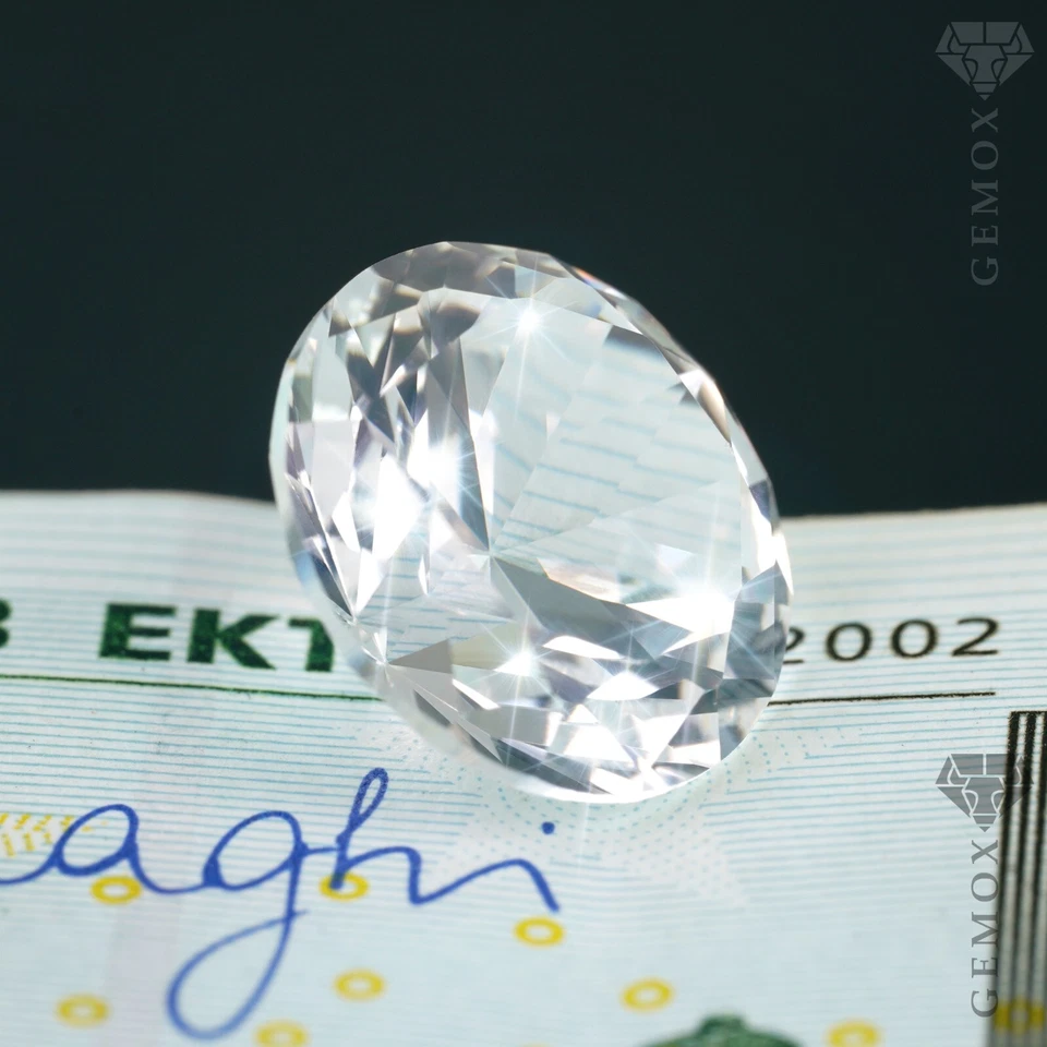 White Sapphire Round Cut Authentic Lab-Grown Loose Gemstone Diamond Alternative - Image 3 of 4