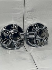 2 Chrome Trailer Wheel Hub Cap Cover 5 Lug 5 X 4.5 Pattern Cargocamper