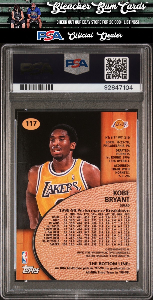 その他 PSA 10 - Kobe Bryant - 1999 Stadium Club 1999 Stadium Club 117 Kobe Bryant PSA 9 | eBay