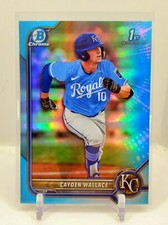 NON AUTO 2022 Bowman Chrome 1st Cayden Wallace Sky Blue Refractor Royals RC C10