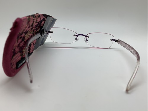 E341 Foster Grant Daniella Purple + 2.75 Women Rimless Reading Glasses READERS - Picture 3 of 5
