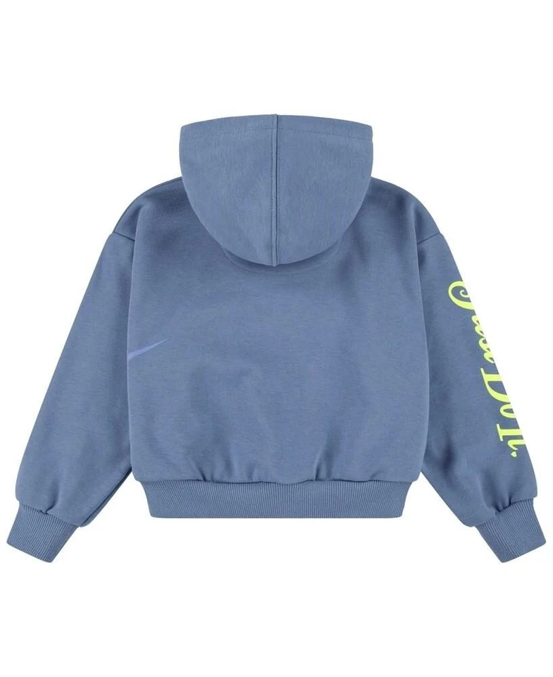 Nike Just Do It Niñas Nuevas Impresiones Pullover Sudadera con Capucha Tormenta del Egeo Talla 6 Foto 2 de 4