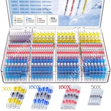 400 Heat Shrink Wire Connectors Butt Terminals Solder Seal Sleeve Waterproof KIT