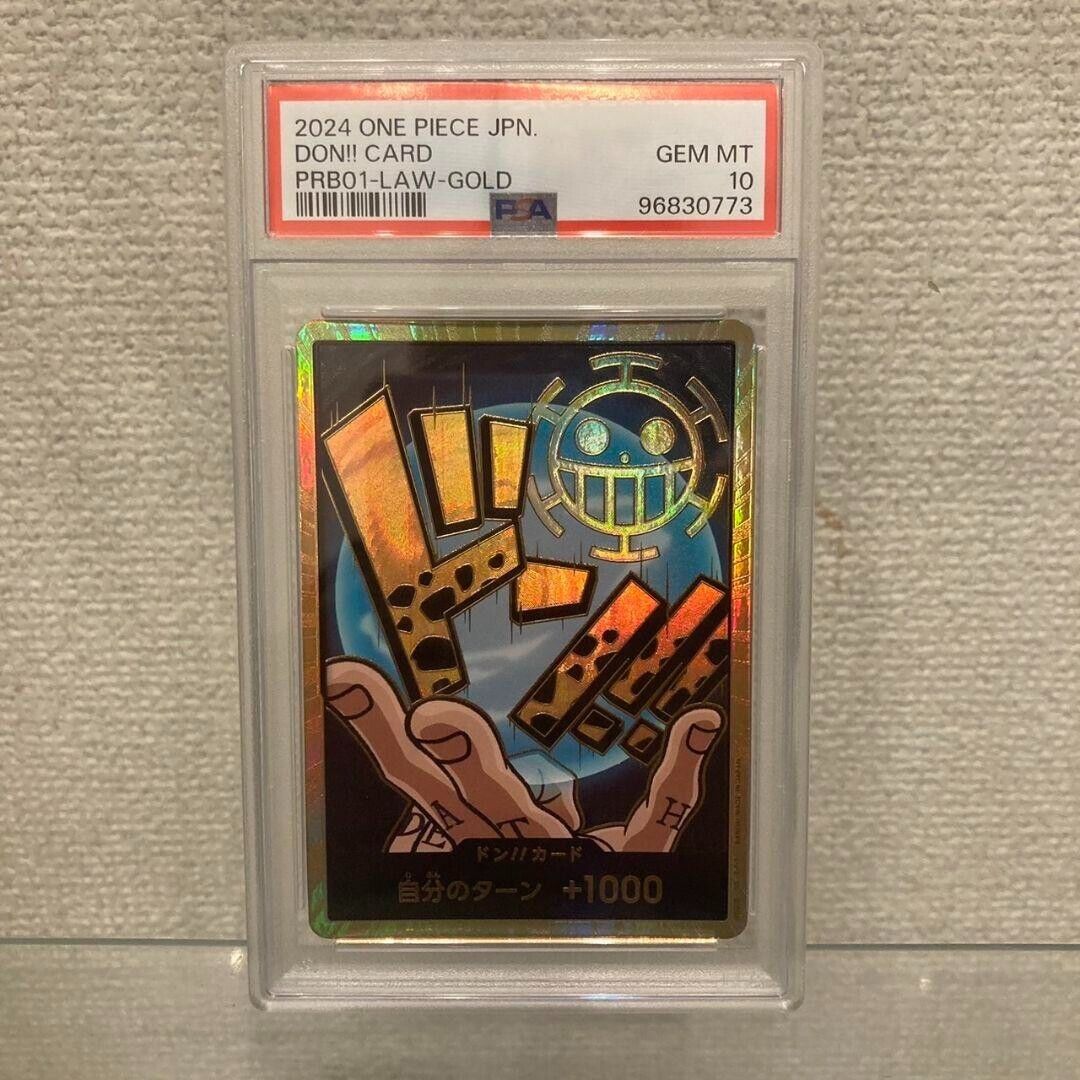PSA 10 DON !! Card Trafalger D. Water Law gold Japanese ONE PSA 10 DON !! Card Trafalger D. Water Law gold Japanese ONE